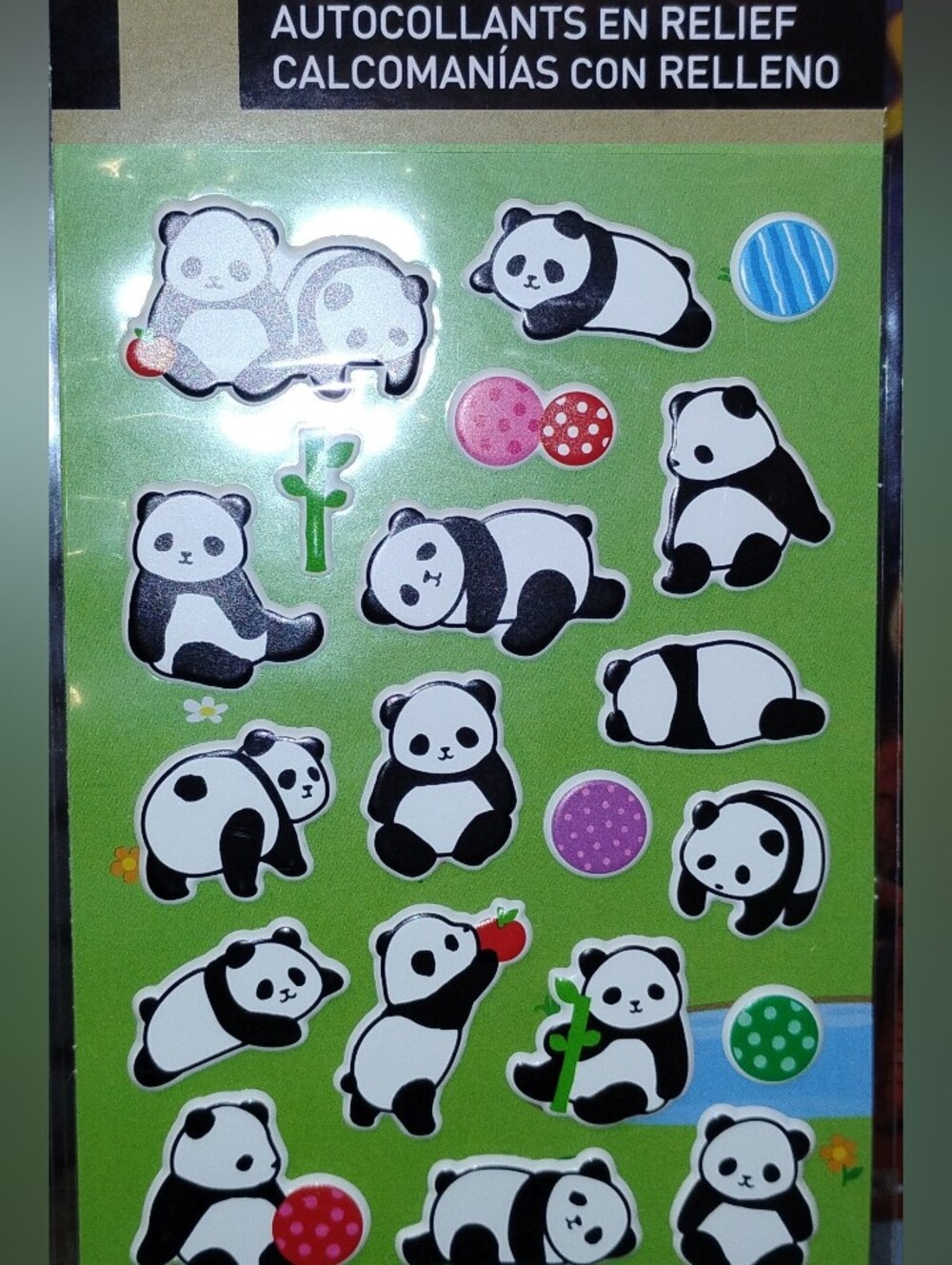 Cute Panda Stickers for Kids - Black & White 2 for $5